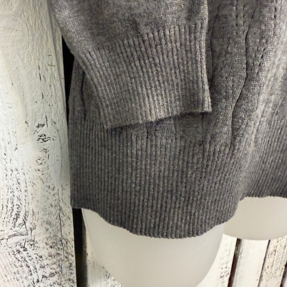 Melrose Chic New York Turtleneck Sweater Women's XL Fitted Gray Lightweight Y2K - Picture 3 of 14